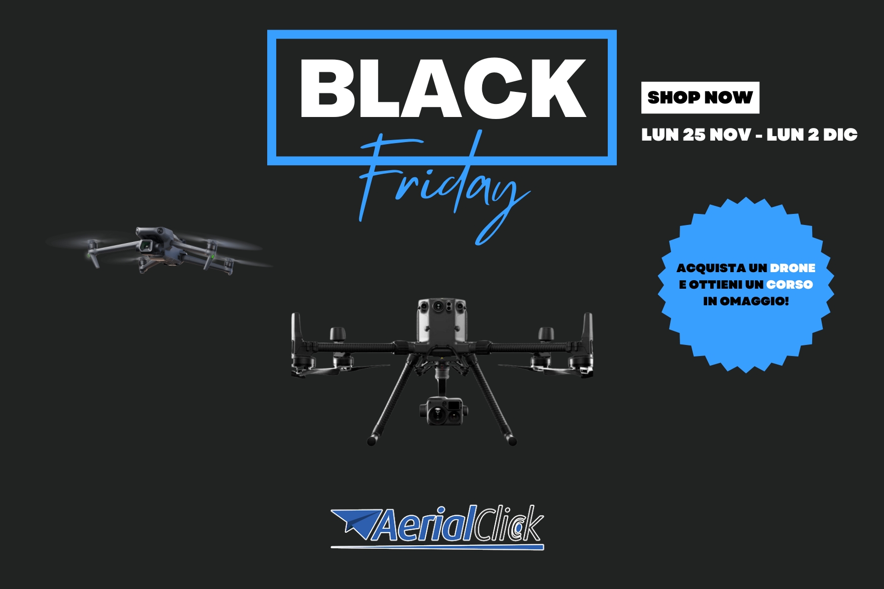 Settimana del Black Friday: Offerte Esclusive Aerialclick